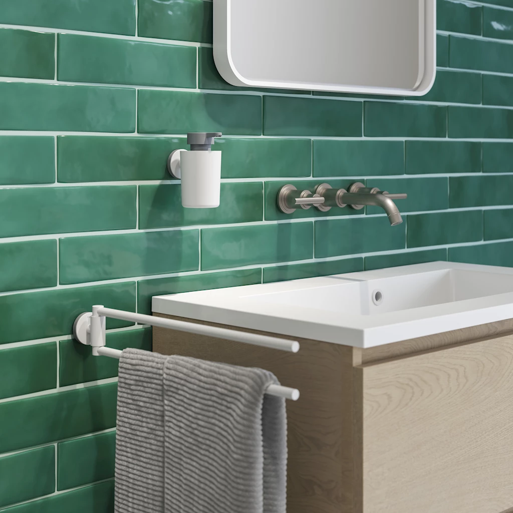 Tiger Urban håndklestang 2-armet, hvit matt Tiger Urban håndklestang 2-armet, hvit matt